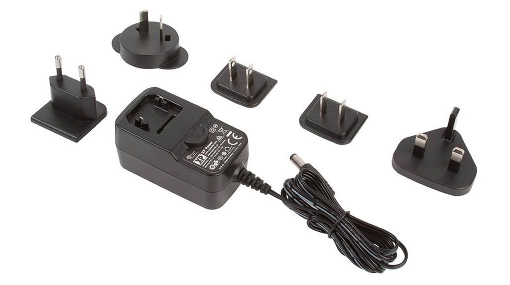 Stromversorgung, industriell VER 24V 1A 24W AU-Stecker / UK-Stecker Typ G (BS1363) / Typ A (NEMA 1-15) / Schutzkontaktstecker Typ C (CEE 7/16) / CCC-Stecker Zylinderstecker, 2.1 x